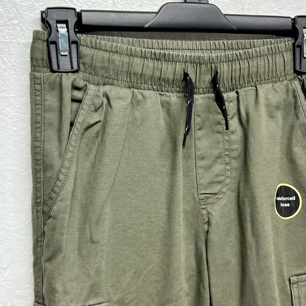 𝅺BOYS Pull On Cargo Pants-Olive Green